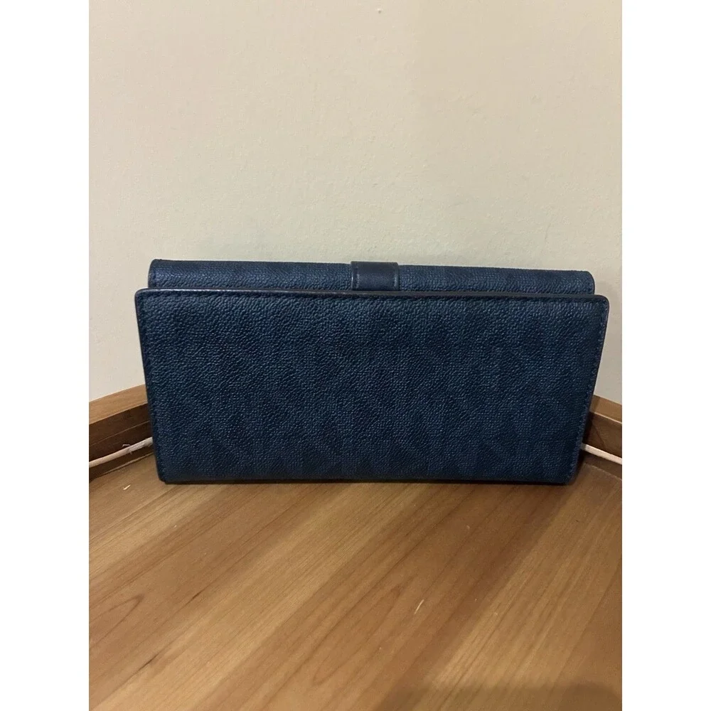 Michael Kors Charlton Baltic Blue Flap Wallet